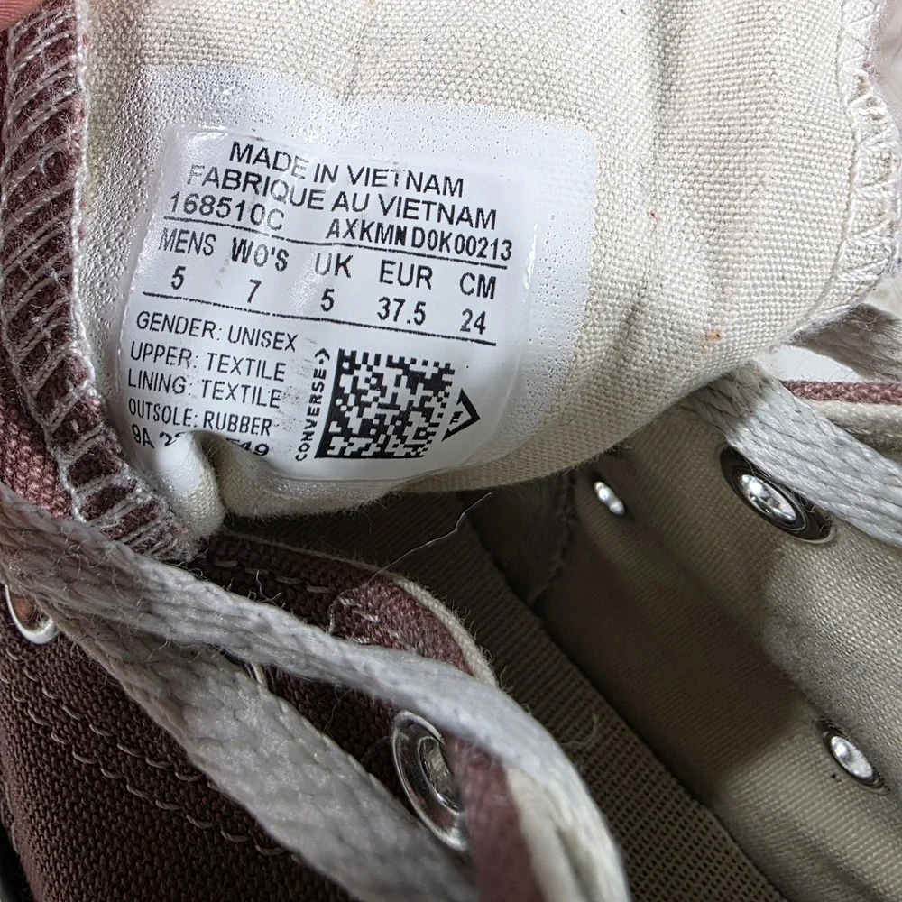 Converse Chuck 70 Hi High Top Sneakers Mauve Rose 168510C Womens 7 Mens 5 - Picture 8 of 8